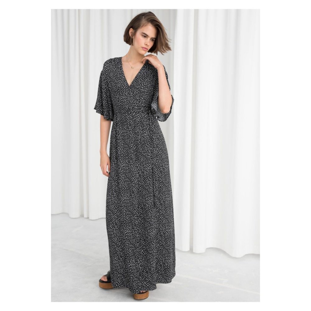 & Other Stories kimono wrap maxi dress NWT
